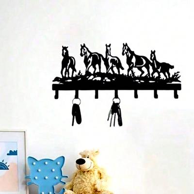 1 Stück 5 Pferde Schlüsselhaken Haken Wandmontierter Kleiderständer Organizer für Eingangsbereich Büro Wohnzimmer