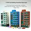 1/150 Scale Building Dioramas Model Outdoor City Railway Layout Street Building Model Gift Outland Scene for Sand Table