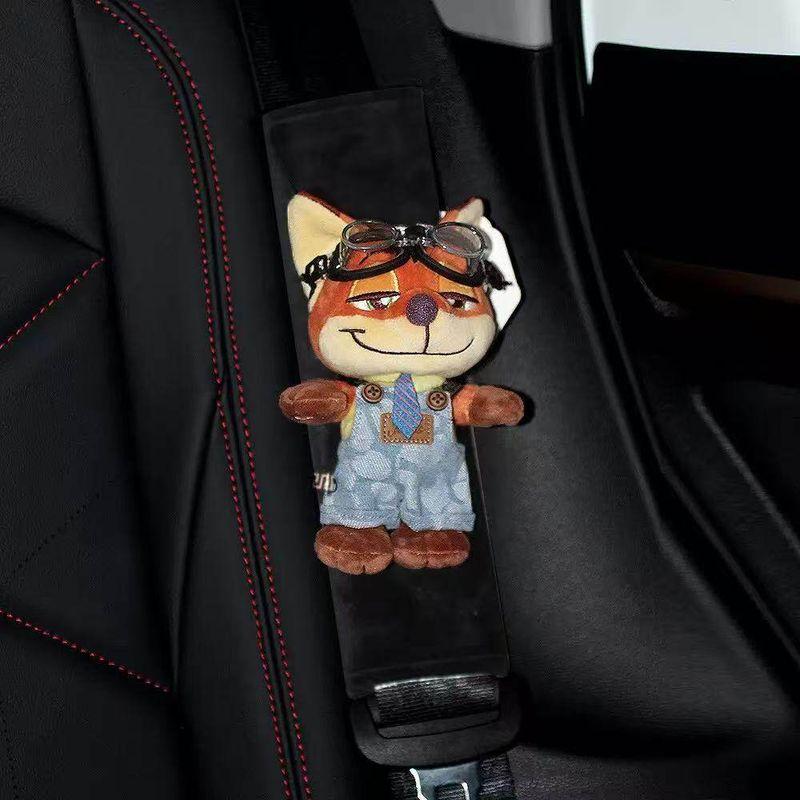 Cartoon Zootopia Judy Nick Car Seatbelt Shoulder Pad Car Seatbelt Decoration Accessories Nick (Hand Sewn)