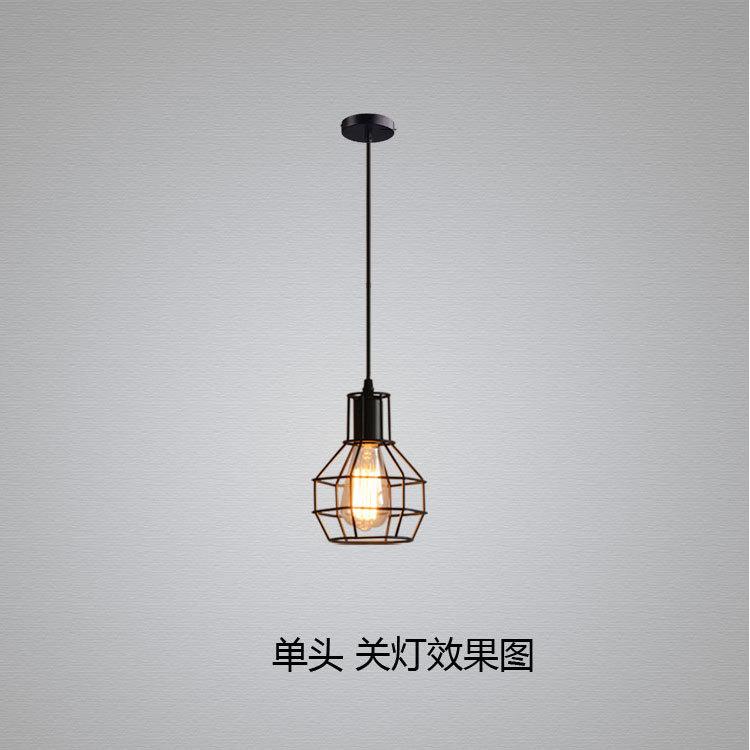 Retro Żelazo Industrialny Styl Granatowy Trójgłowicowy Jadalniany Żyrandol Abażur Nordic Minimalistyczny LED Restauracja Żyrandol