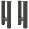 VidaXL Coffee Table Legs Anthracite 2 Pieces 38 X (42-43) Cm Steel 4013278