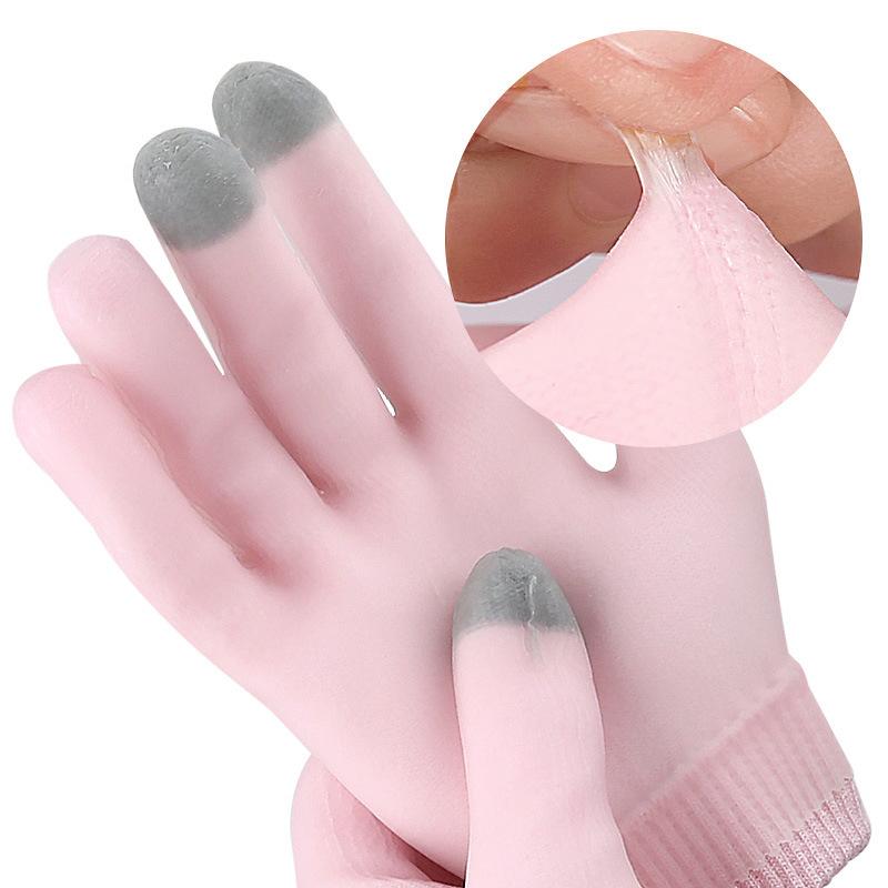 Cotton Yarn Touch Screen Gloves, Gel Gloves Men's and Women's Gloves, Three-finger Touch Screen Gloves To Keep Warm In Autumn and Winter