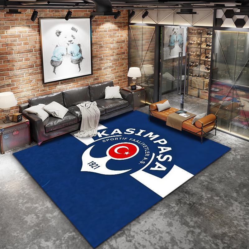 Kasimpasa Football Club Logo Carpet Rug For Living Room Bedroom Home Sofa Decoration Kids Play Nonslip Floor Mat