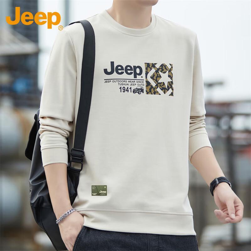 Jeep Men's Round Neck Long Sleeve Sweatshirt