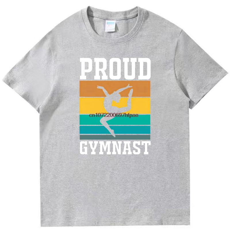 Gymnast Vintage Gymnastics Tshirt Proud Gymnast Fashion Graphic T Shirts Summer Cotton Short Sleeve Tshirts Unisex T Shirt