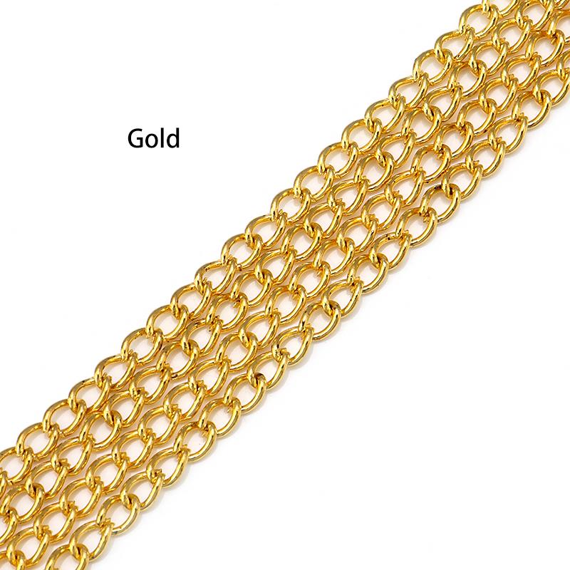 10m/Lot Tail Extender Chain Long Open Link Ring Extended Extension Necklace Chains For Jewelry Making Supplies Wholesale