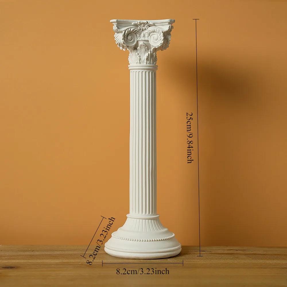 Resin Angel Figurines with Roman Column Cherubs Statue Wings Sleeping Thinking Angle for Home Room Desktop Office Decoration