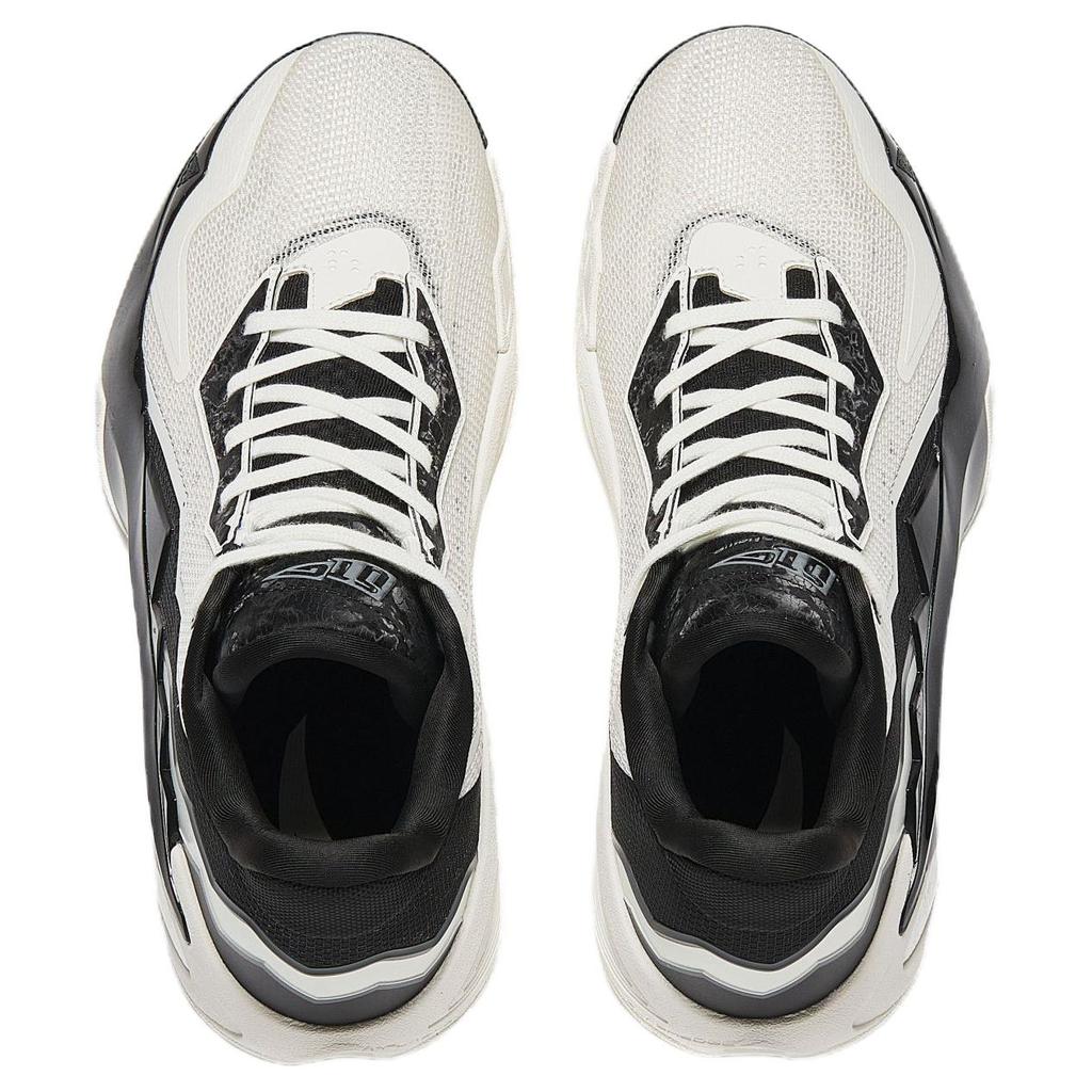Anta Men Instant 1 V2 Low-top Nitrogen Cushion Basketball Sneakers White Black 912531101Q-2