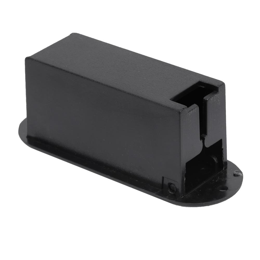 2PCS Plastic Battery Cover Box Black Color Guitar Battery Case For 9V Battery