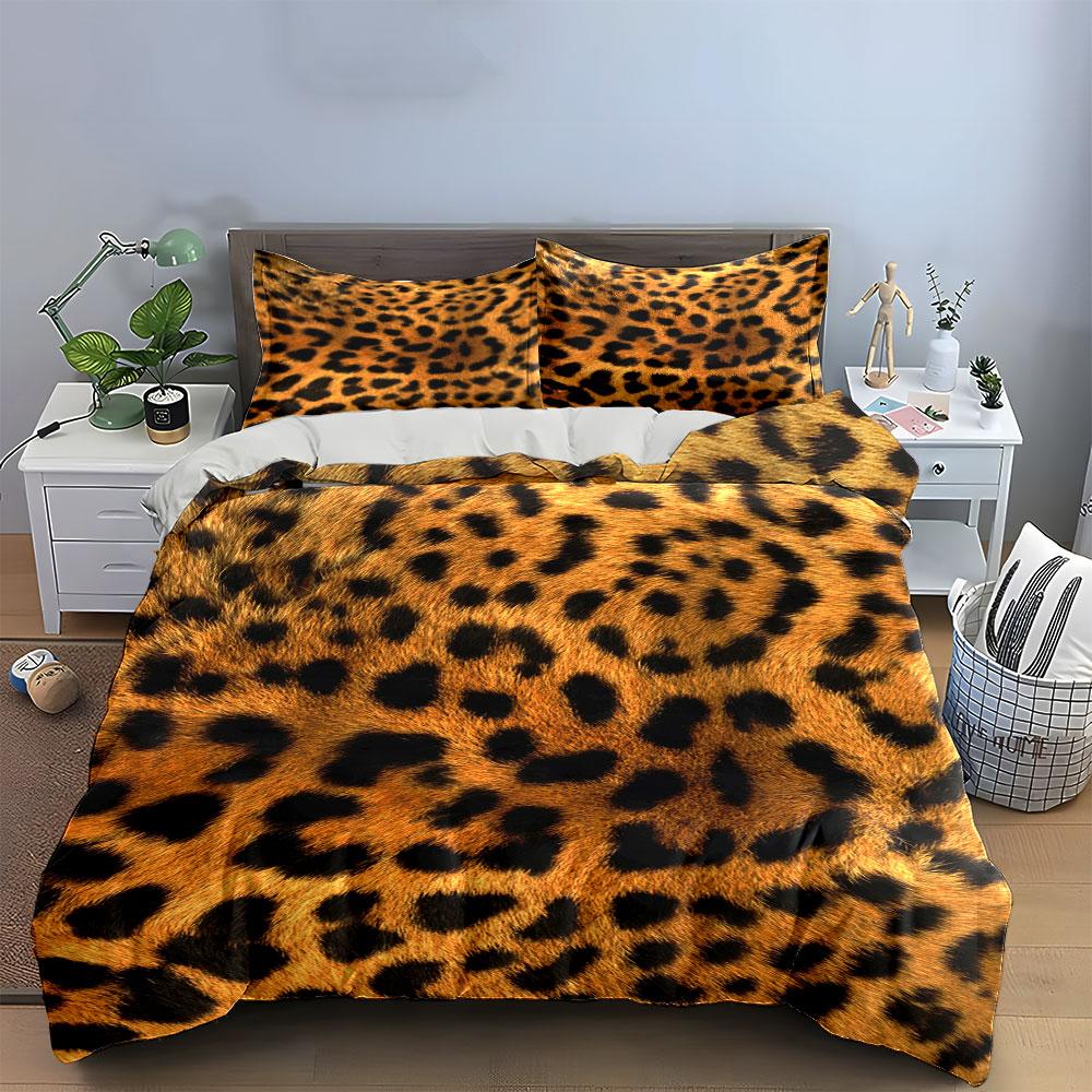 Leopard Spots Pattern. Bedding Sets Duvet Cover Sets Duvet Covers Pillowcases(1 * Duvet Cover 2 * Pillowcases Without Duvet Insert)
