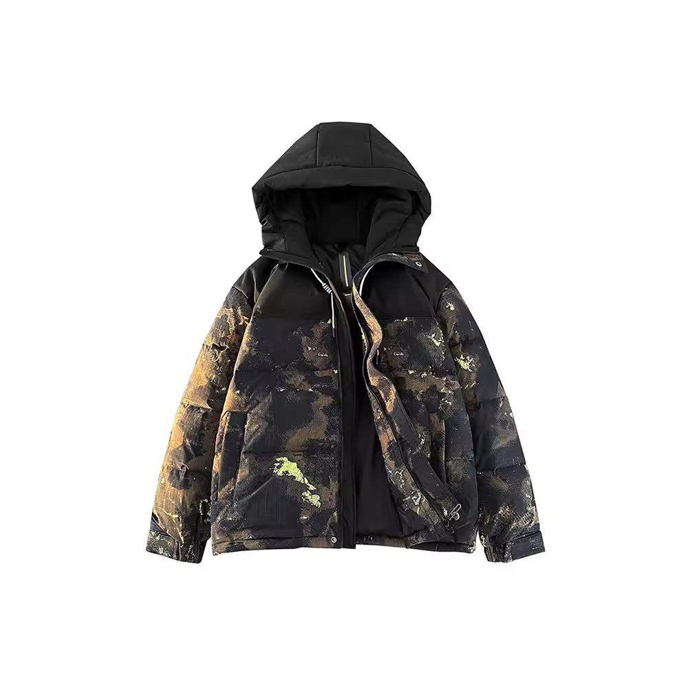 Fashionable winter clothing new men's down jacket camouflage 90 white duck