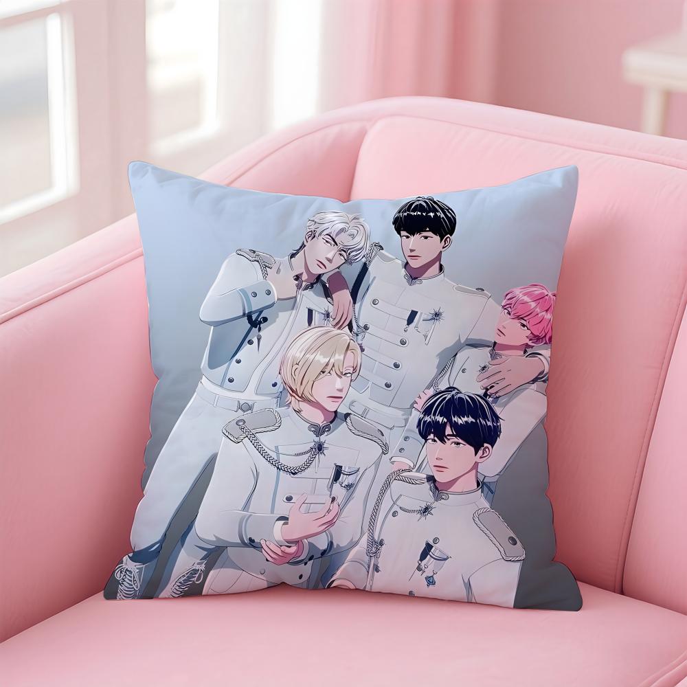 Talented Virtual Korean Kpop Boy Group PPLAVE Cushion Cover Pillow Case Soft Skin Friendly Fabric Concealed Zipper