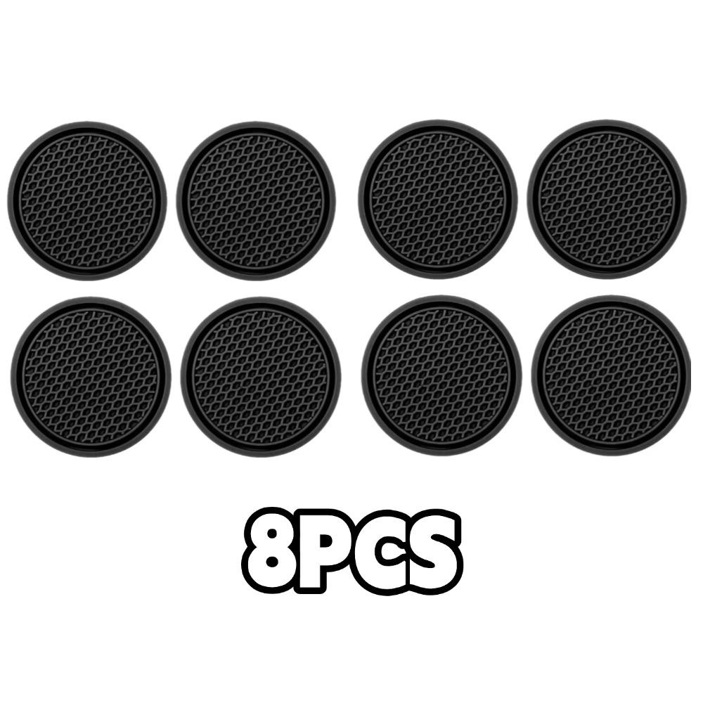 2/4/8pcs Car Creative Diamond Water Coasters Set Cute Car Cup Holder Mats Auto Interior Decor Universal Fit Dustproof Spillproof