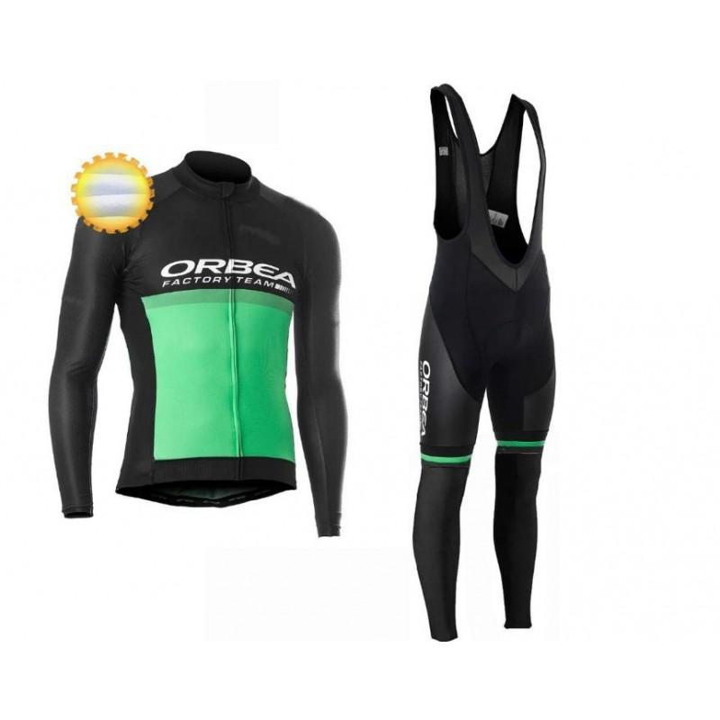 Winter Thermal Cycling Jersey Bib Pants Set Men Women Long Sleeve Fleece Warm Mountain Bike Outfit