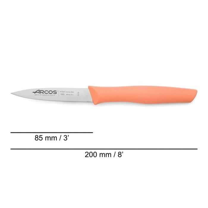 Couteau d'épluchage - ARCOS - ARCPRO000-188578 - Acier inoxydable NITRUM® - Manche ergonomique - 1 pièce