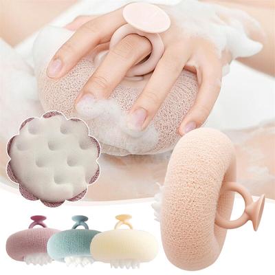 2 In 1 Sunflower Bath Ball Super Soft Shower Exfoliating Towel with Suction Cup