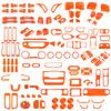 Orange Full Set Center Console Cover Trim Set For Jeep Wrangler JL Gladiator 18+
