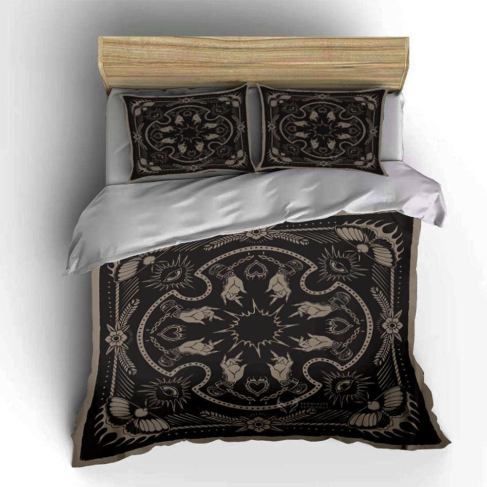 Mystical Symbol Design Bedding Duvet Cover Set Duvet Cover Pillowcases  (1*Duvet Cover 2*Pillowcases, without duvet insert)