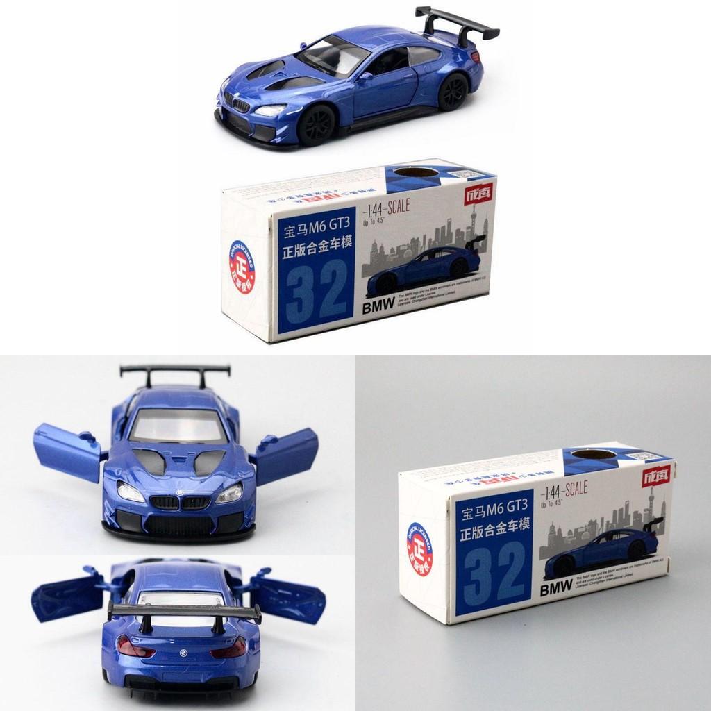 M6 Gt3 144 Scale Alloy Car Model Toy With Doors For Kids Decoration Gift