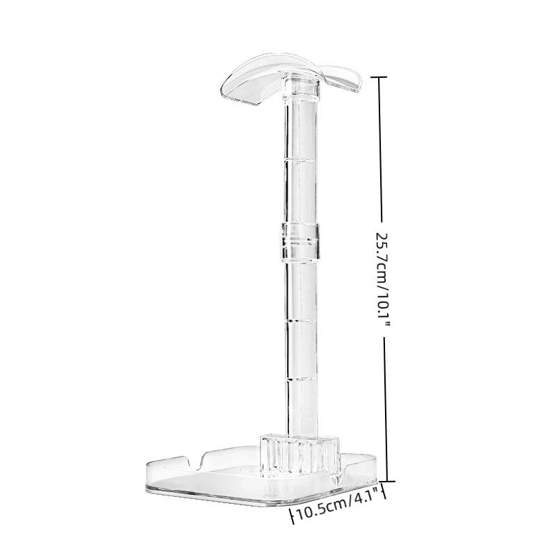 

1pc Headphone Stand With Base Universal Headphone Stand Hanger Transparent Headset Storage Rack Multi-Function Detachable Stand