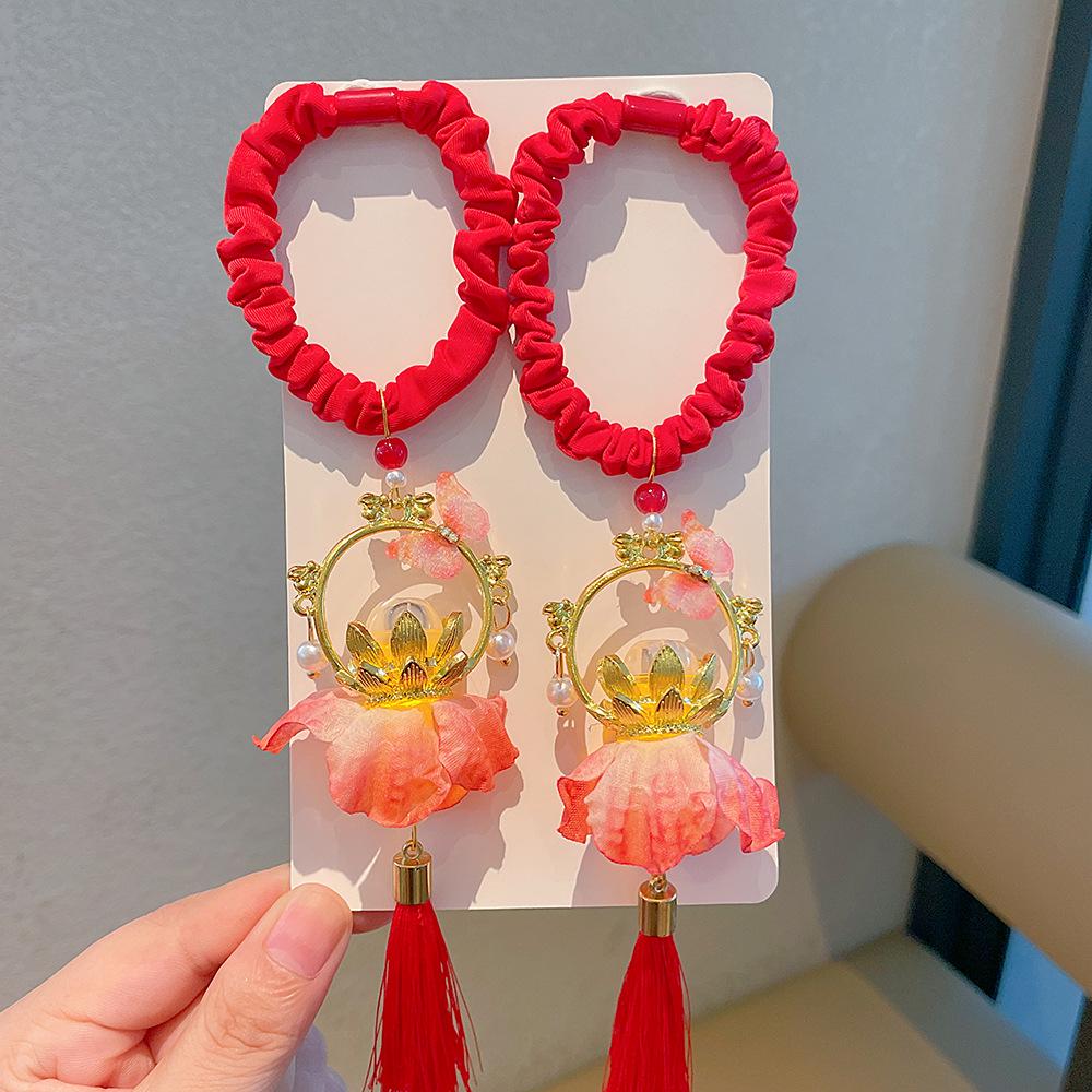 Nezha Panda Christmas Hair Ties & Headbands for Girls - No Damage Cartoon Hair Accessories