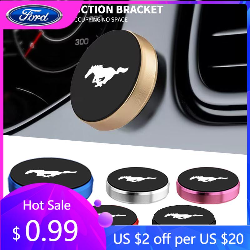 Car Sticker Magnetic Car Phone Holder Car Mount Dashboard Magnetic Wall Holder For Mustang Ford Shelby Edge Ecosport Kuga mach e