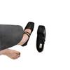 Square head shallow mouth single shoes women's spring new temperament soft flat Mary Jane shoes