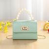 Crocodile Print PVC Jelly Crossbody Bag for Kids with Pearl Accent