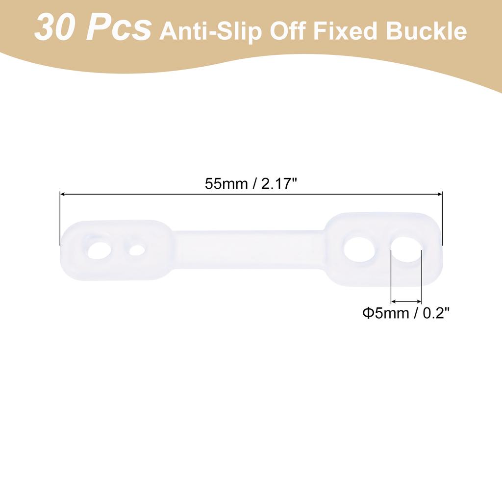 20/30/40Pcs Clothes Hanger Windproof Anti-Slip Off Windproof Fixed Buckle Anti-Drop Strips Hanger Fixation for Outdoor Indoor