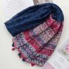 Fashion Head Scarf  New Women Girls Spring Autumn Designer Long Bohemian Ethnic Soft Print Scarf Tassels Wrap Shawl Stole