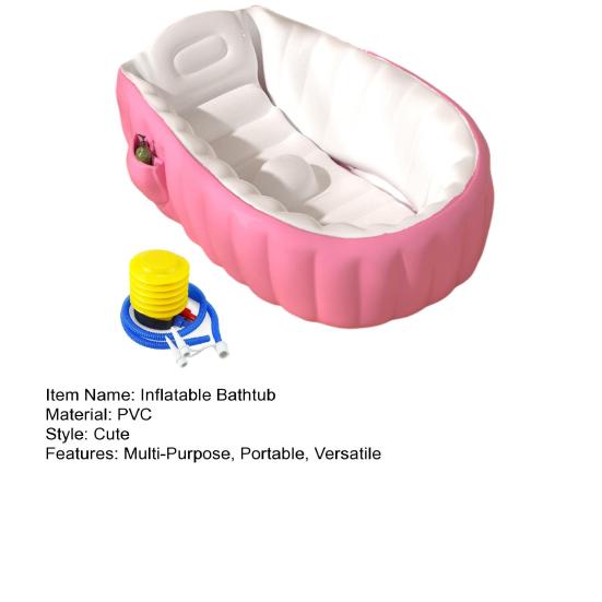 Girls Inflatable Bathtub Easy Storage Baby Shower Tub Kids Inflatable Beach Camping Bathtub Multi-functional Pool