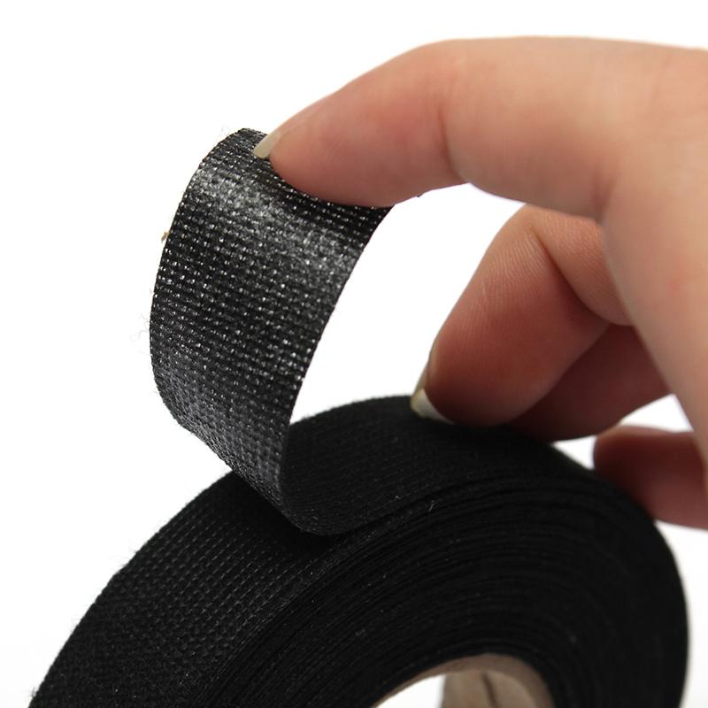 19mm x 25m Wiring Hardness Adhesive Cloth Fabric Tape Cable Looms Protection