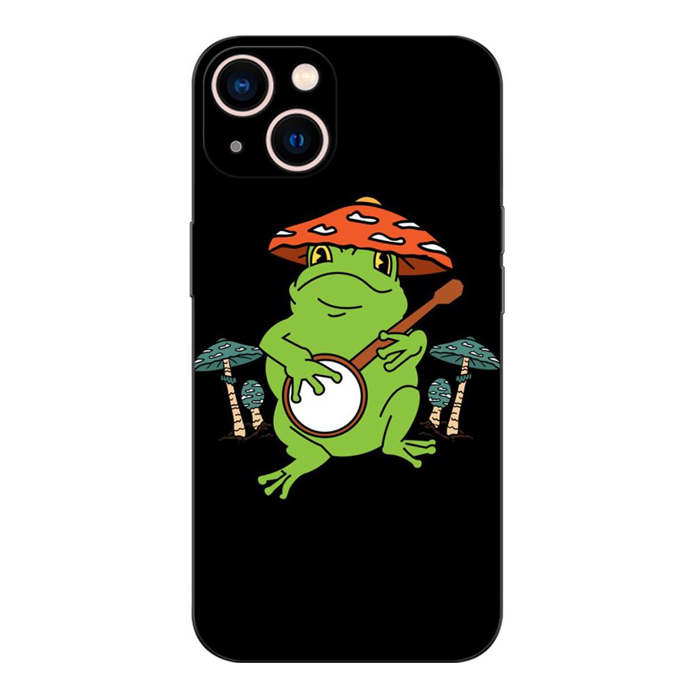 

Black Tpu Case For OPPO Reno 7 7Z 8 Lite 4G 5G PRO F11 F17 F15 F19 F19S F21 Kawaii Frog Mushroom OPPO F17 PRO