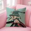 SSPY X FAMILY Anime Cushion Cover Natural Linen Pillow Case DoubleSided Print Decorative Sofa Pillowcase Home Decor Gift
