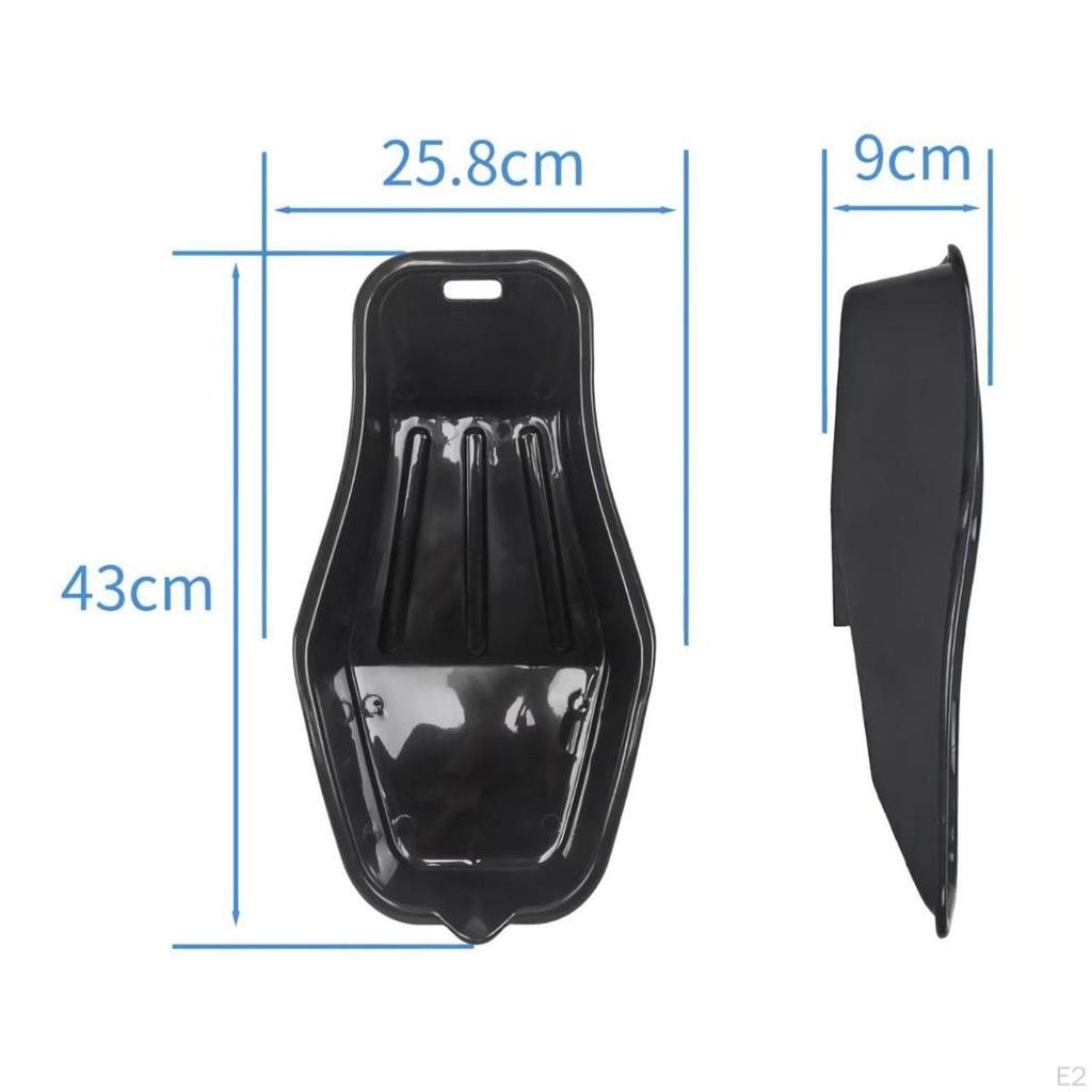 2.8 L Low Profile Oil Drain Pan Change Large Capacity Easy Installation Black Spare Part