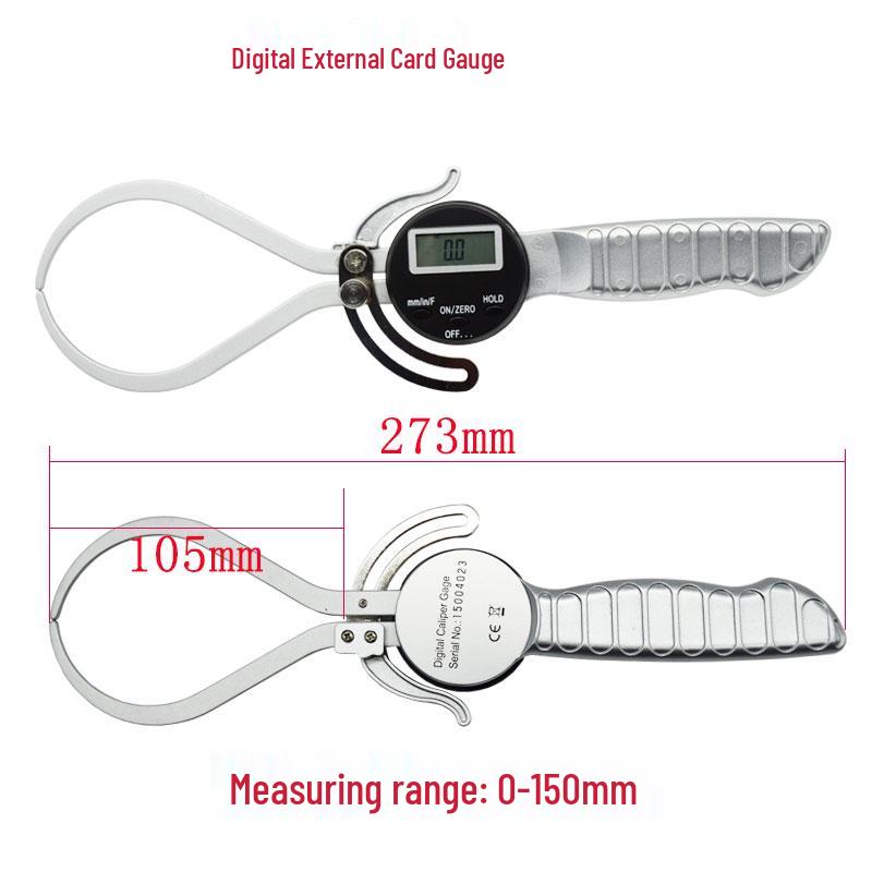 Digital Inside/Outside Caliper Gauge 0-150mm, Extended Range 12.7-165/200mm