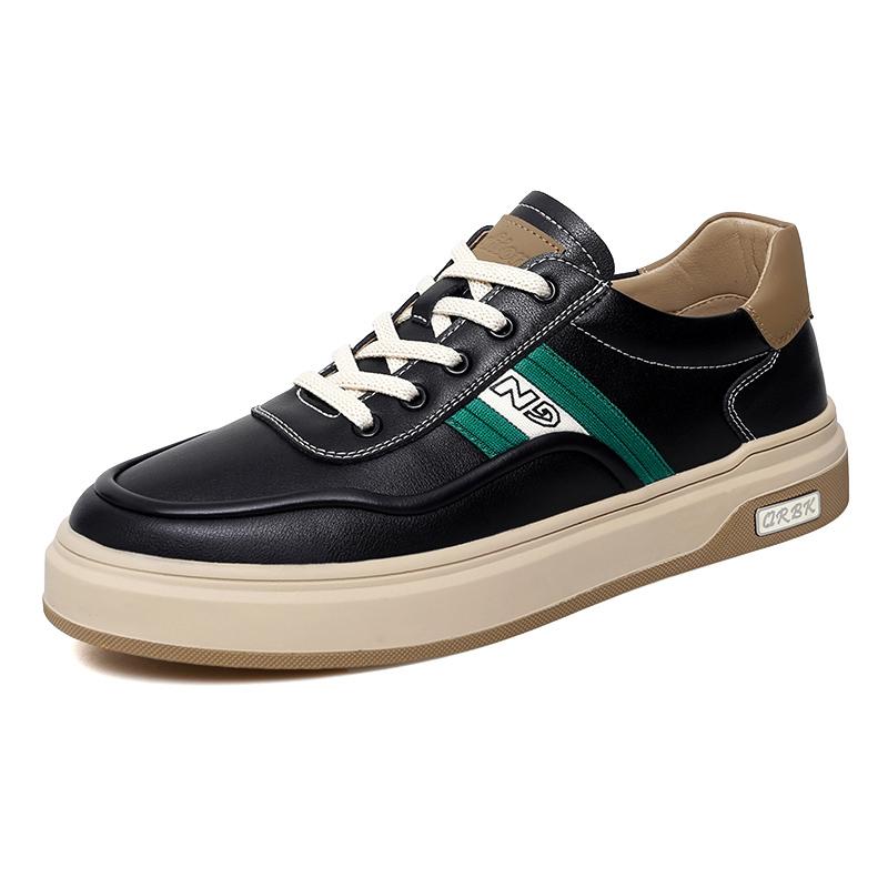 

Дизайнерская брендовая мужская спортивная обувь, рабочая обувь для поездок на работу, модная новая мужская повседневная обувь из натуральной кожи бежевого цвета 44 чёрный