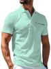 [Print Design - Not Textured] Men'S Outdoor Short Sleeve Polo Shirt, Multi-Size Available, Men'S Collared Polo, Light Base Small Print Men'S Top, Slim
