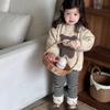 Children's winter thickened sweater new children's clothing baby warm clothing girls velvet bear suit