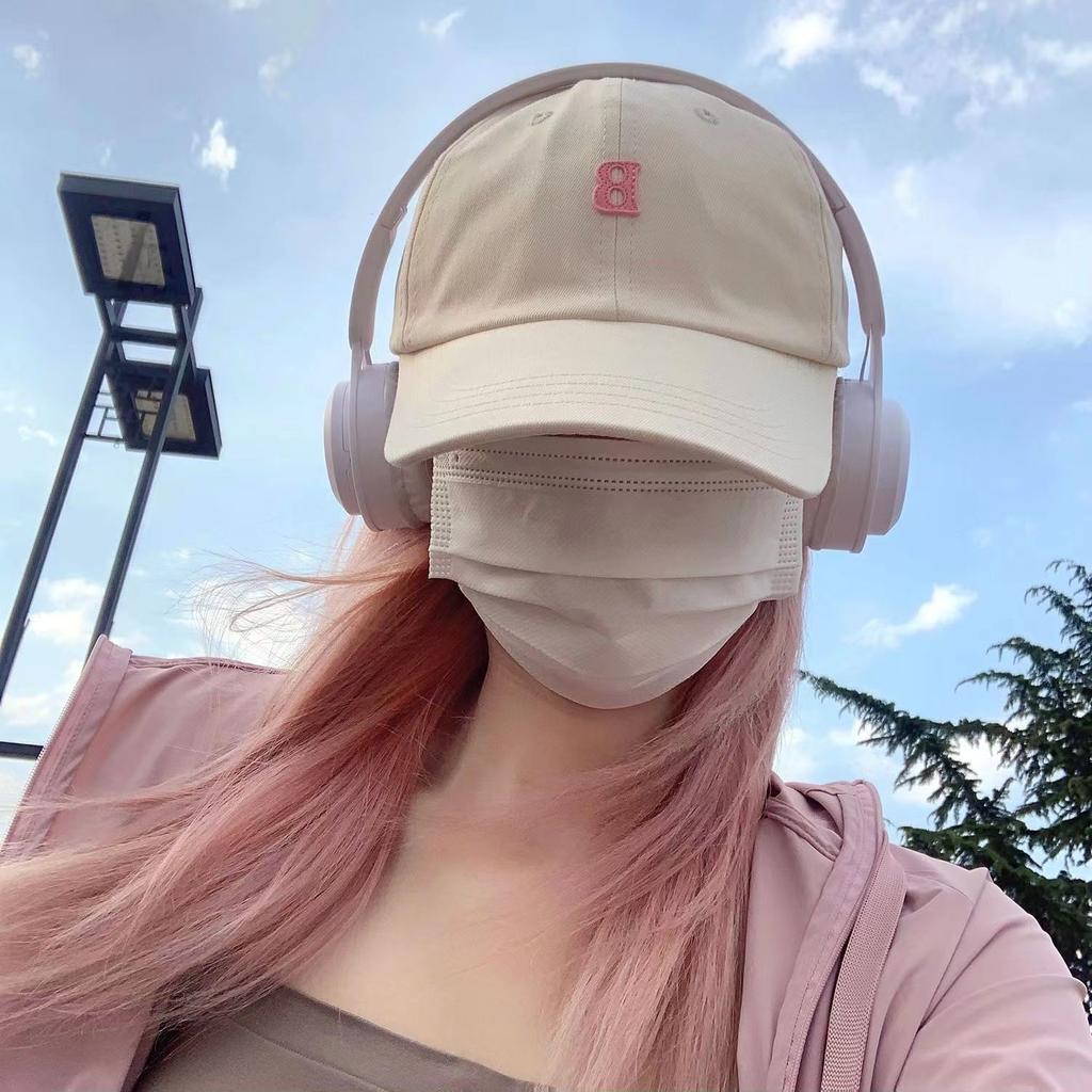 New Hat Baseball Hat for Women In Summer Thin Korean Style Versatile Face Showing Small Curved Brim Letter Baseball Cap