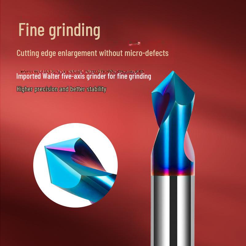 Tiangong Tungsten Carbide-Coated Chamfering Knife: 65° Center Drill, 90° Fixed Point, Alloy Centering Milling Cutter.