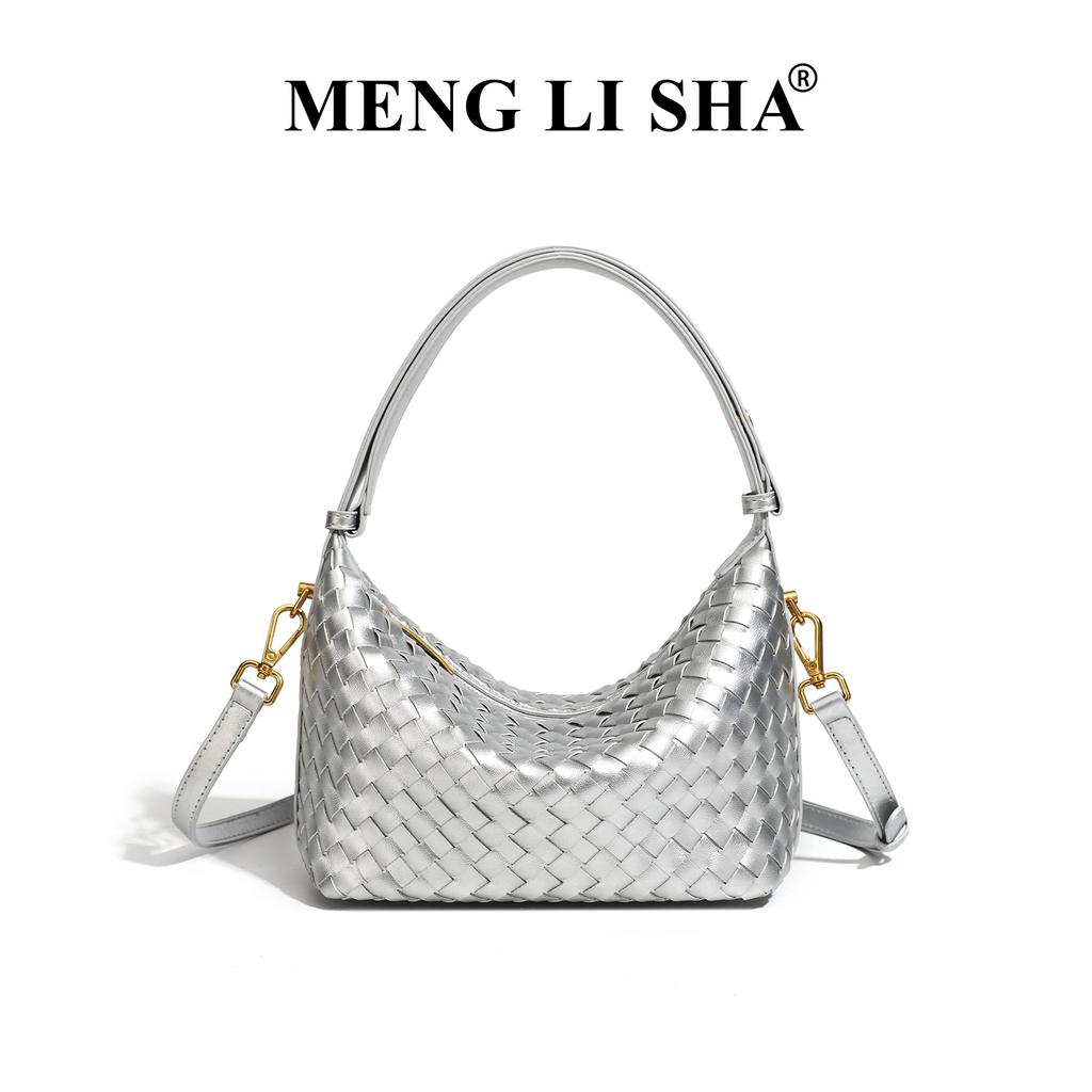 New Hand Woven Portable Lunch Box Bag for Women's Commuting and Leisure, Versatile Single Shoulder Crossbody Lunch Box Bag