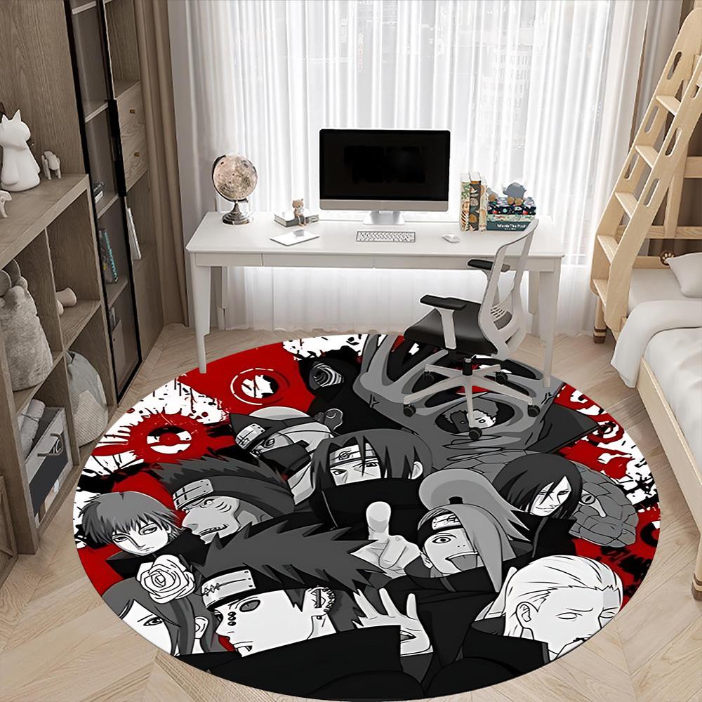 1pc Naruto Characters Office Round Area Rug, Under Office Chairs Bedroom Living Room Home Decor  A1022162
