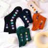 3/5pcs Spring Autumn Japanese Harajuku Woman Socks Cotton with Flowers Funny Socks Women Korean Style Kawaii Girls Calcetines Mujer