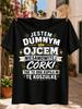 Polish Proud Father Of An Amazing Daughter Quote Crown Hearts And Gold Typography Graphic Tee Unisex All Tshirt