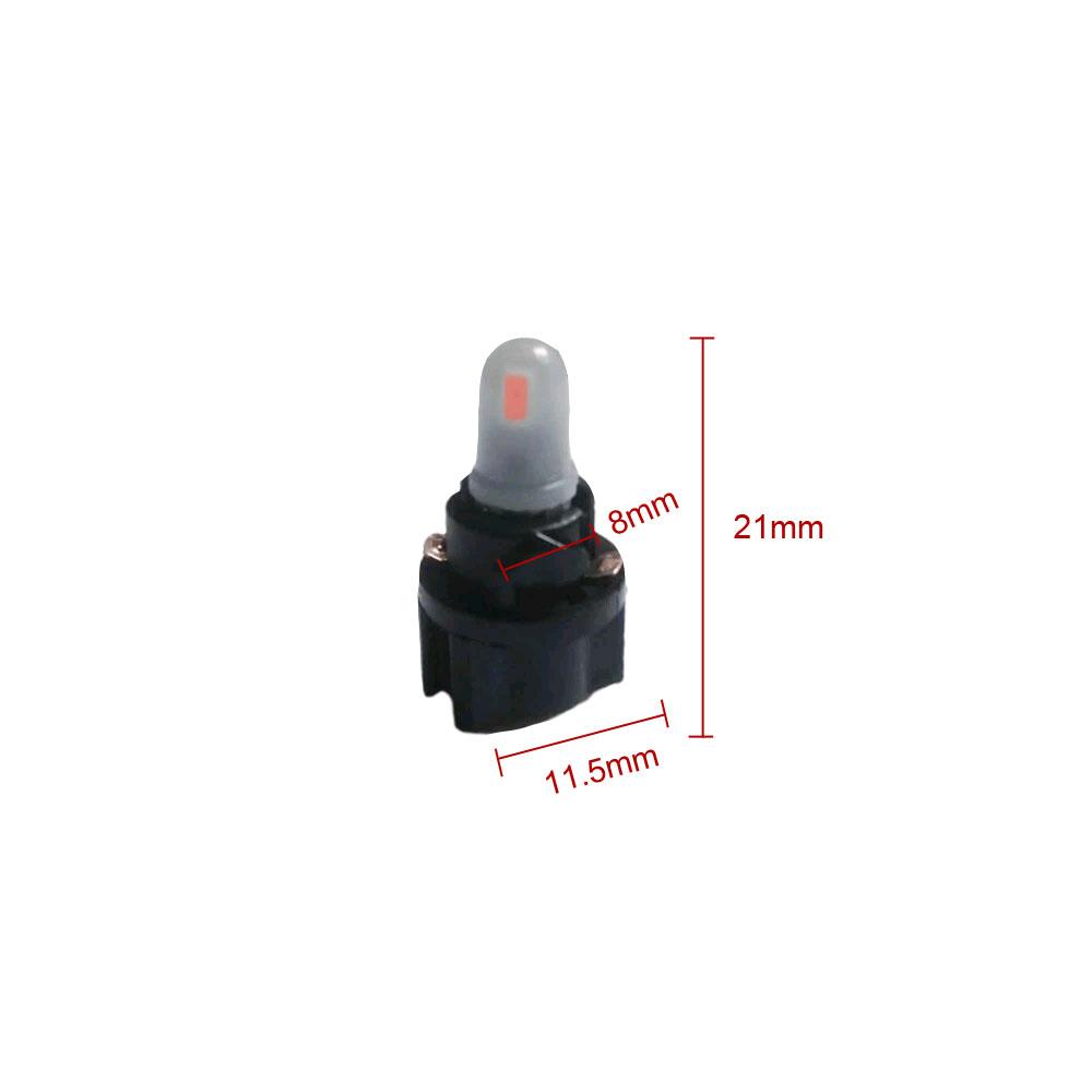 10Pcs Car LED Bulb Dashboard T5 T6.5 W1.2W Instrument Lighting12V 3000K 6000K White Red Ice Blue Auto Panel Lights Accessories