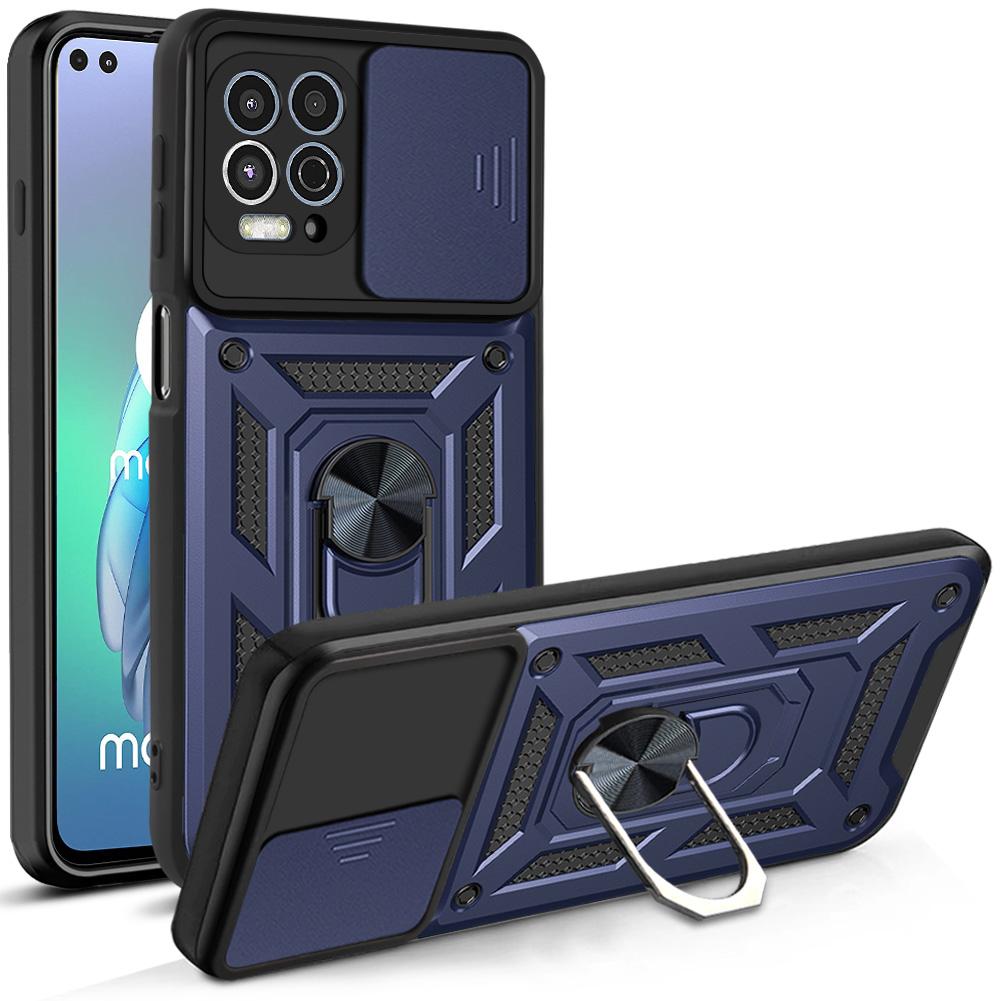 Ochranné pouzdro Armor Shockproof pro Motorola Moto G100 G200 na čočku fotoaparátu telefonu Ochranný magnetický držák do auta Ring Case Kryt