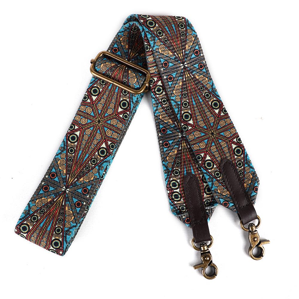 Bohemian Retro Woven Fabric Shoulder Strap for Men's and Women's Bags - Adjustable Bag Strap Replacement