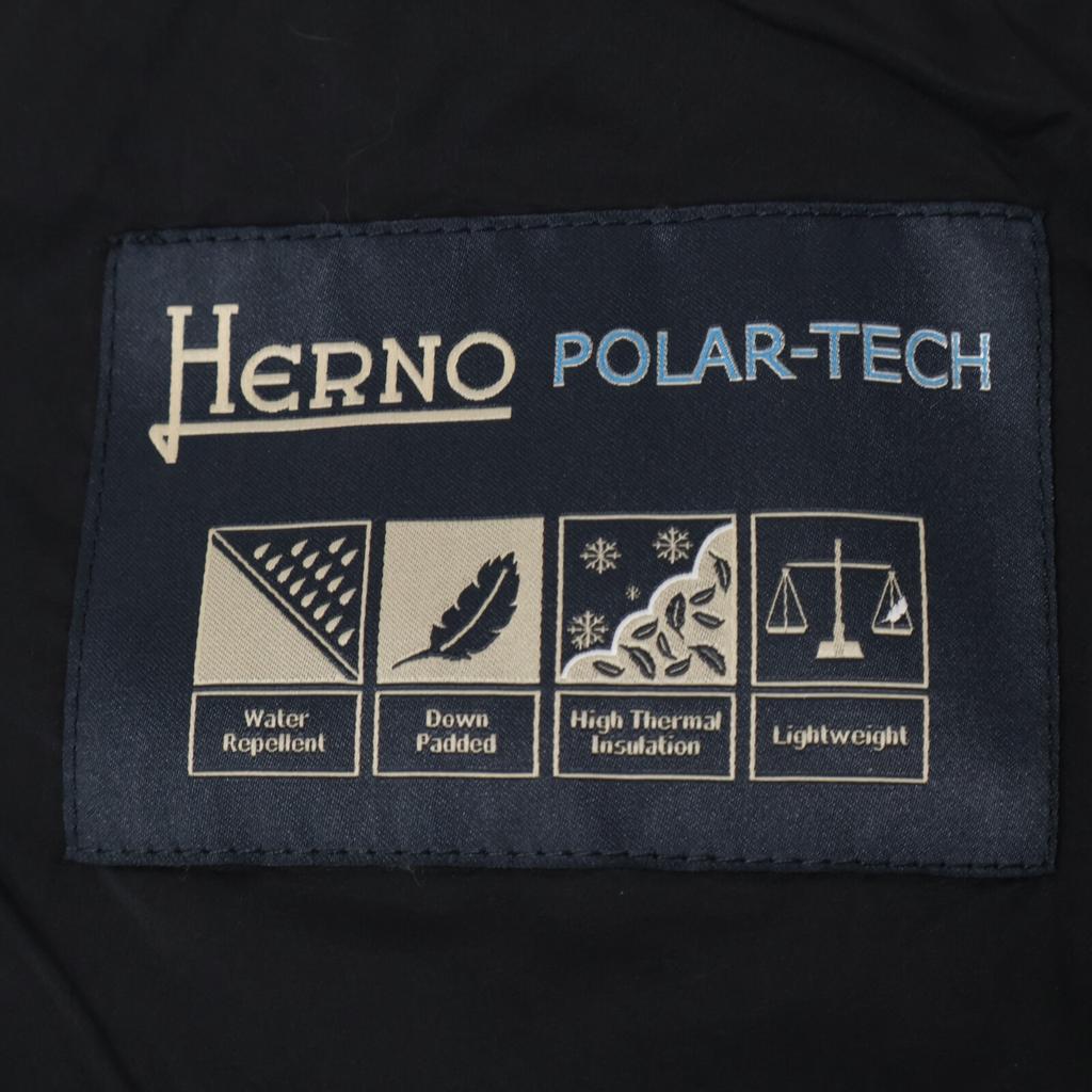 HERNO [Excellent condition/Domestic genuine/Made in 2011] PI001019U with faux fur collar Jacket 48 NavyUsed