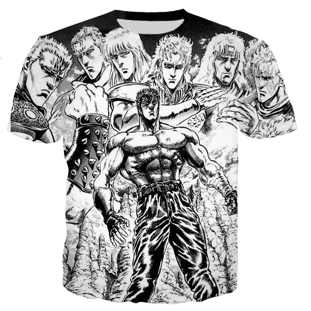 Summer Anime Fist of the North Star 3D Print T-Shirts Men Women Fashion Streetwear Oversized T Shirt Male Tees Tops Man Clothing